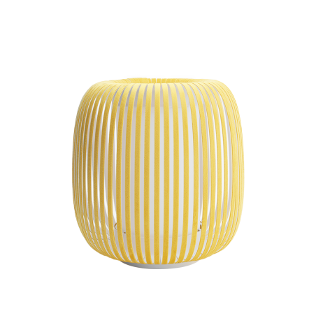 Lampe de table en velours jaune 24 cm