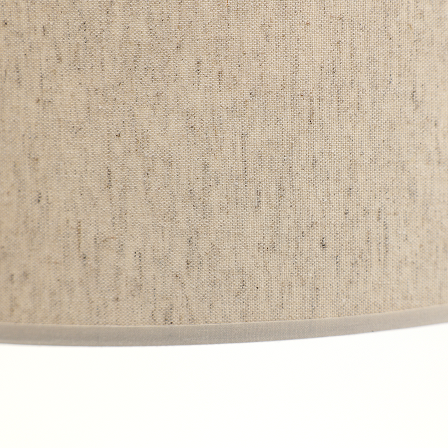 LUCETTA - Abat-jour beige réversible en lin - Ø38 cm