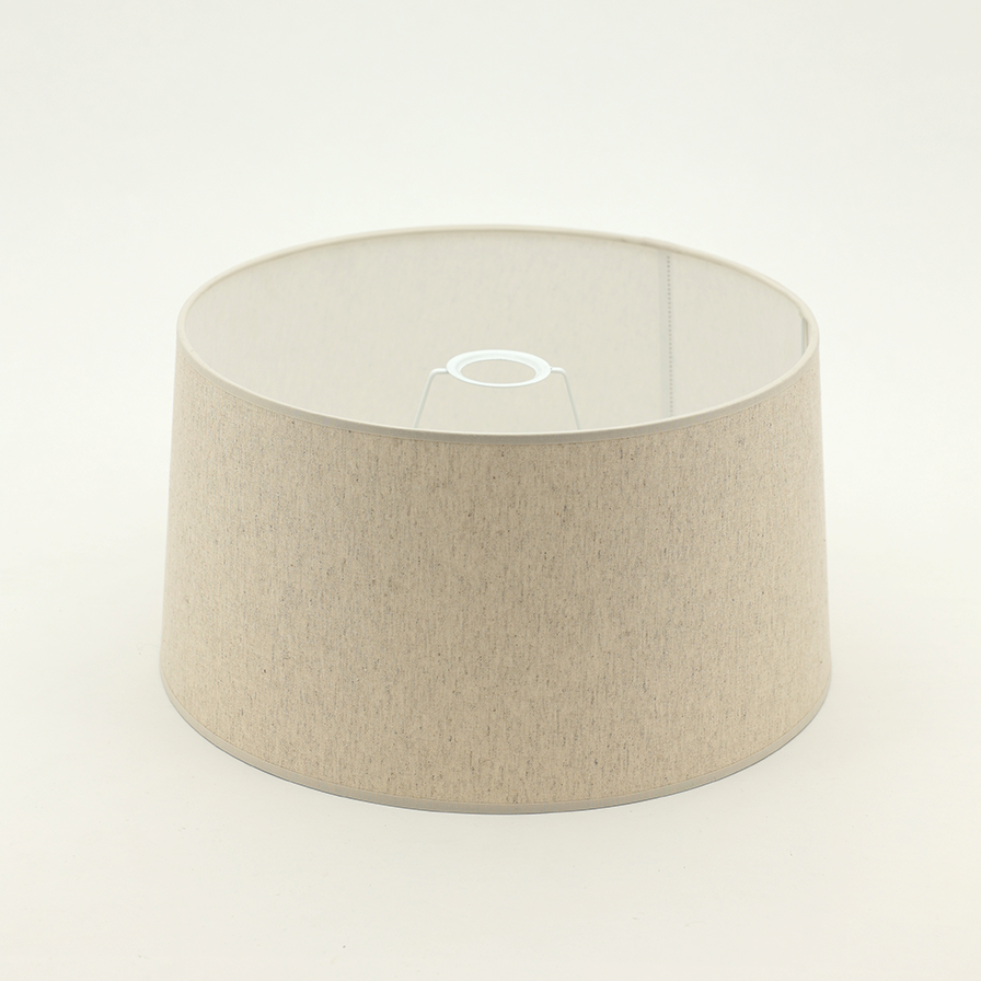 LUCETTA - Abat-jour beige réversible en lin - Ø38 cm