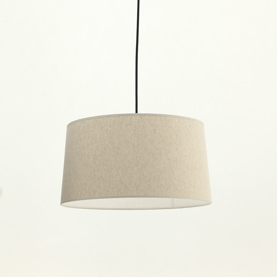 LUCETTA - Abat-jour beige réversible en lin - Ø38 cm