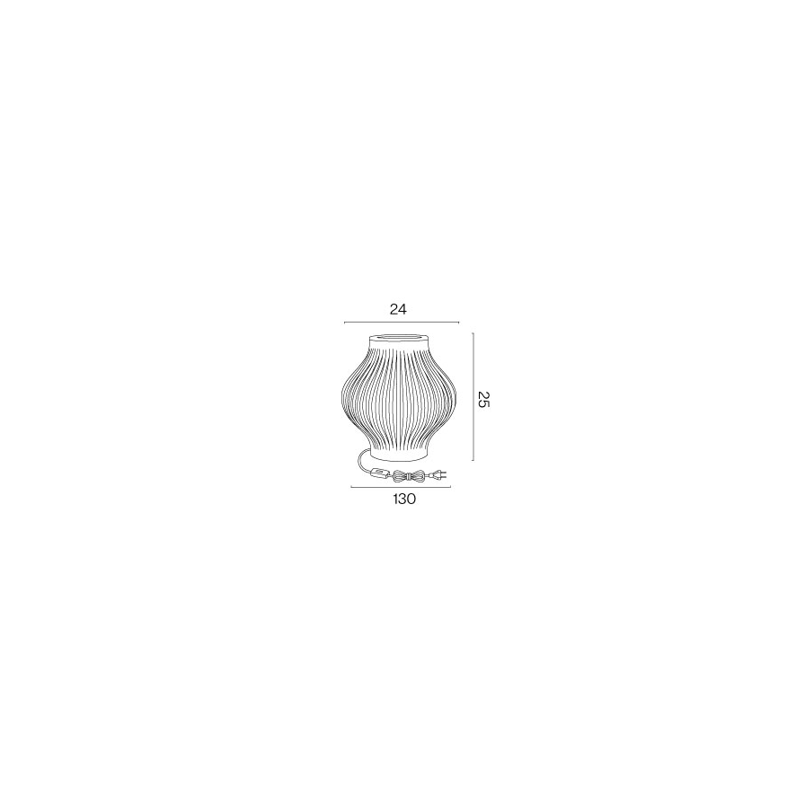 ONION lampe de table gris cendre, Style bohème chic minimaliste moderne, image dimensions produit