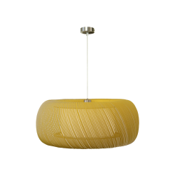 Suspension BONIE 57 cm jaune, design moderne en velours, idéale pour un intérieur chaleureux.