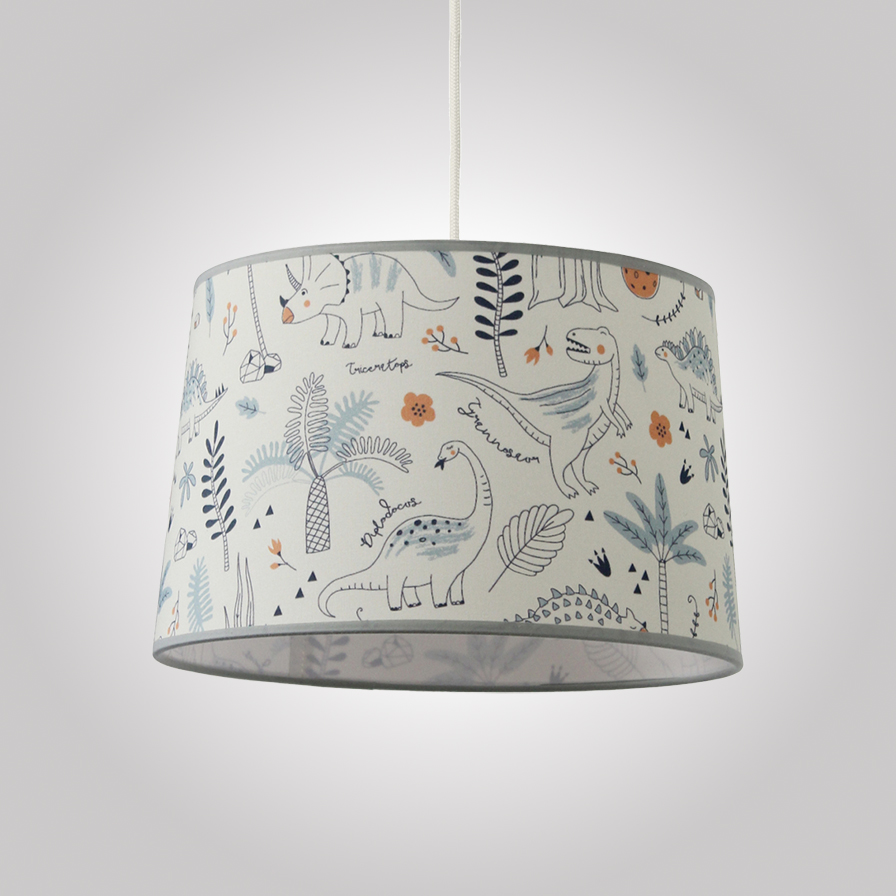 Suspension CASPER jurassique avec motifs de dinosaures colorés, luminaire pour chambre d'enfant