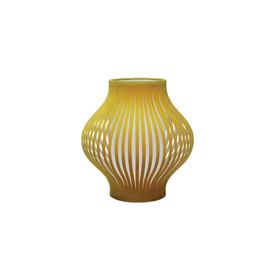 ONION lampe de table en velours  jaune amarillo, Style minimaliste moderne, image produit