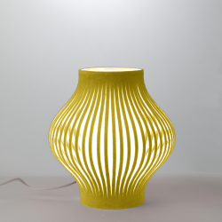 ONION - Lampe de table jaune amarillo en velours - Ø24 cm