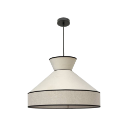 Suspension GATSBY en velours blanc et doré, un luminaire élégant et raffiné pour une décoration chic.