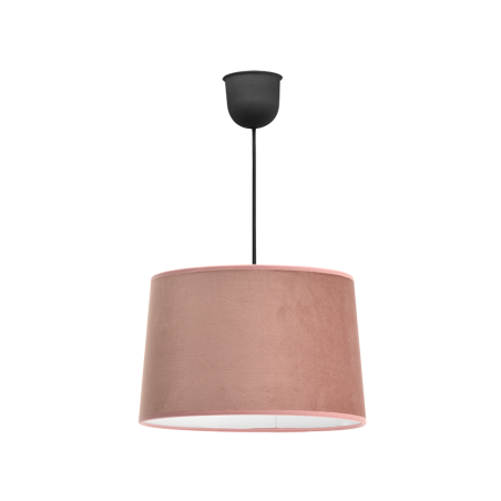 Suspension luminaire velours rose terracotta 28 cm