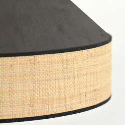 Lampadaire GATSBY vu sur le rotin naturel tressé - Sinaya luminaires