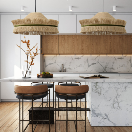 Suspension à franges décoration d'intérieur naturel chic - Sinaya luminaires