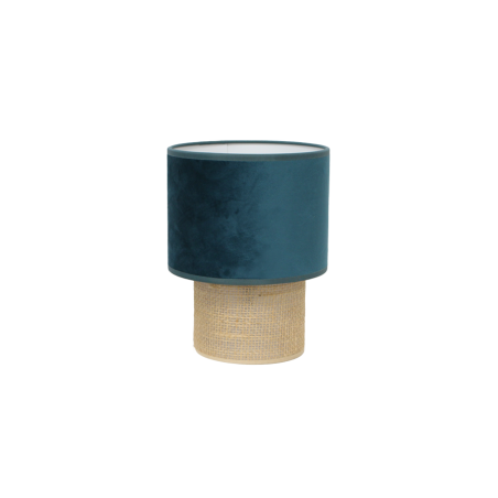 Lampe de table en velours bleu turquoise 17 cm