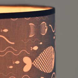 MAURICE - Lampe de table enfant à motif océan - Ø17 cm
