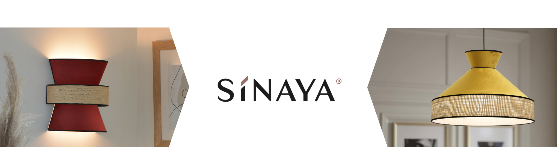Collection GATSBY - Luminaires en velours et rotin | Sinaya