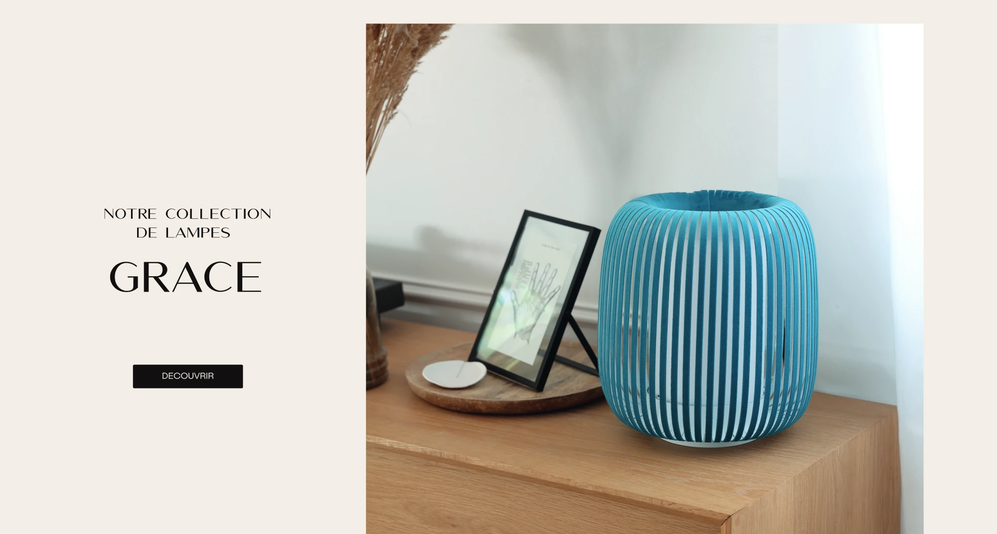 Collection GRACE lampes à poser en velours design moderne et minimaliste
