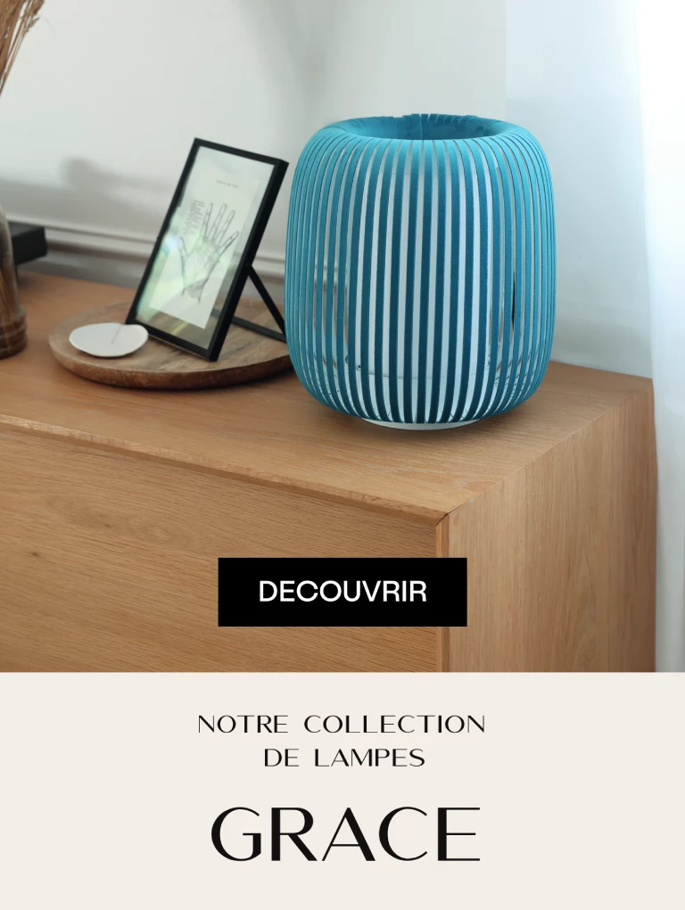Collection GRACE lampes à poser en velours design moderne et minimaliste