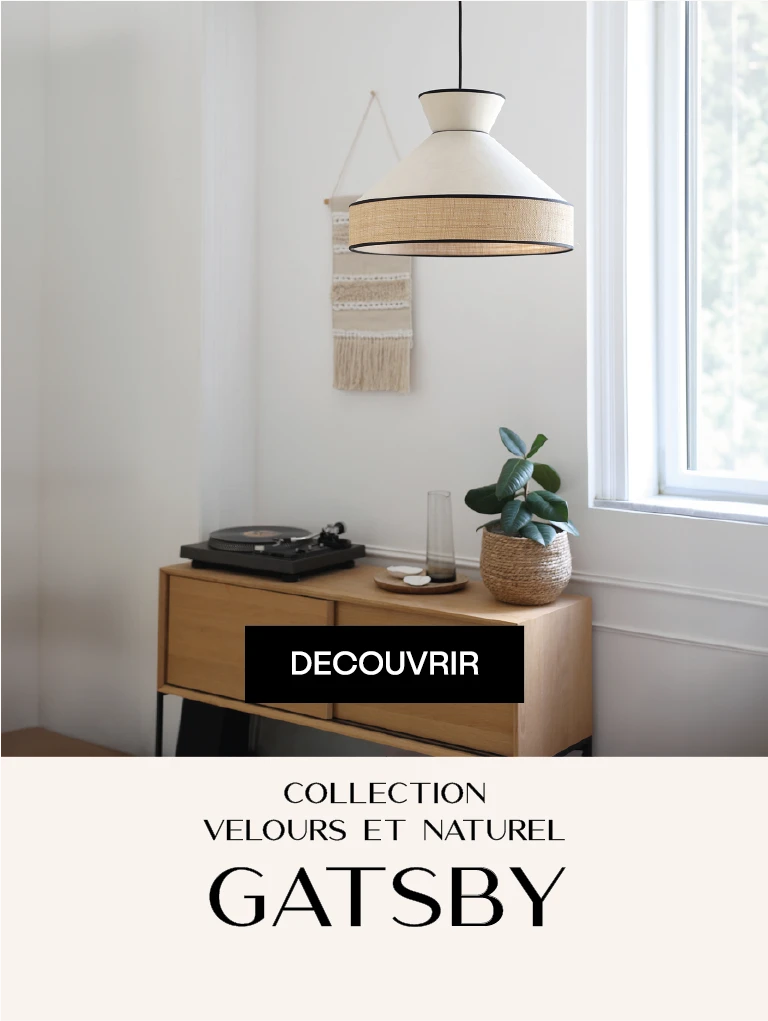 Suspension Gatsby velours et rotin -  intérieurs chics, ou style rétro revisité